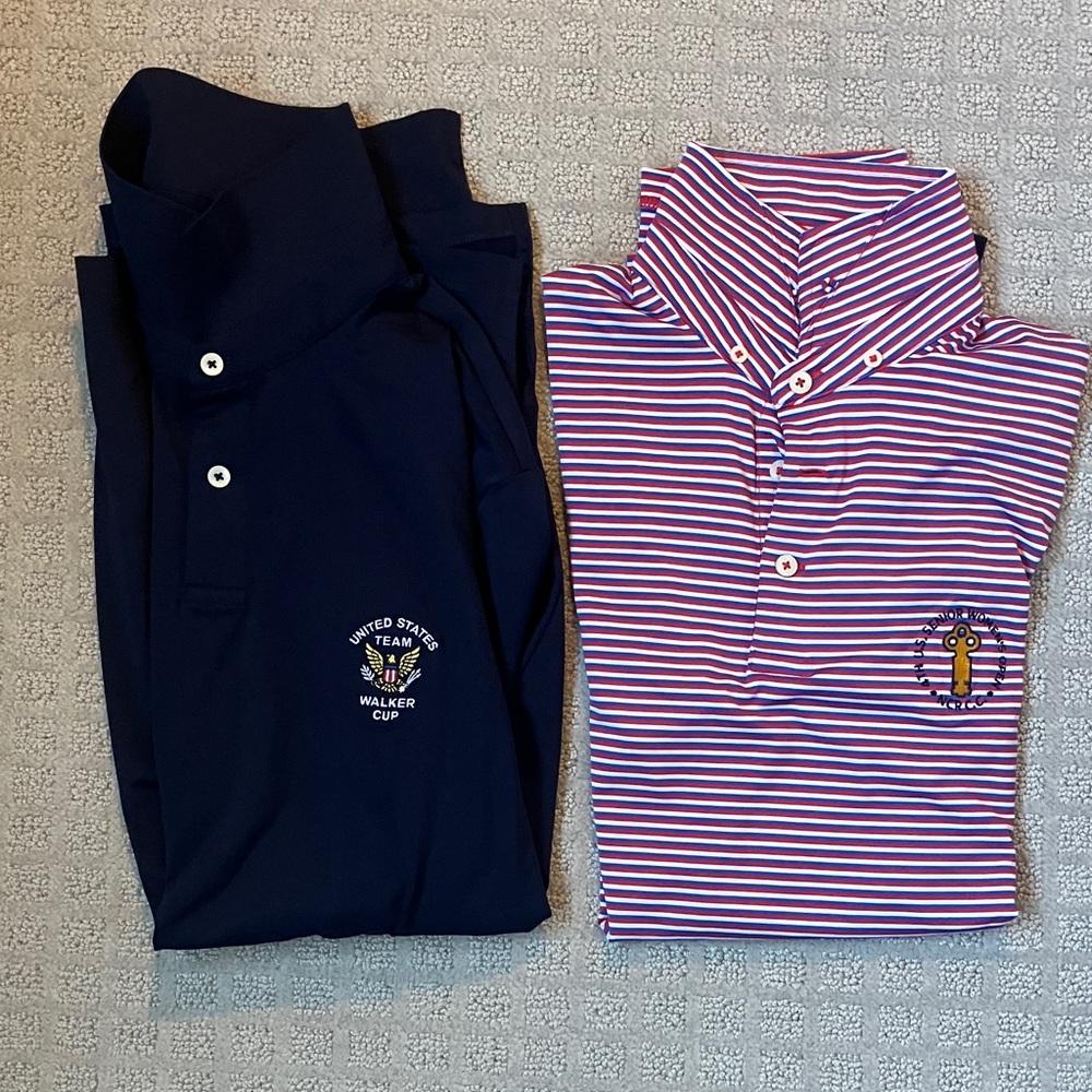 Two RLX Polos - NCR & United States Walker Cup Team - M